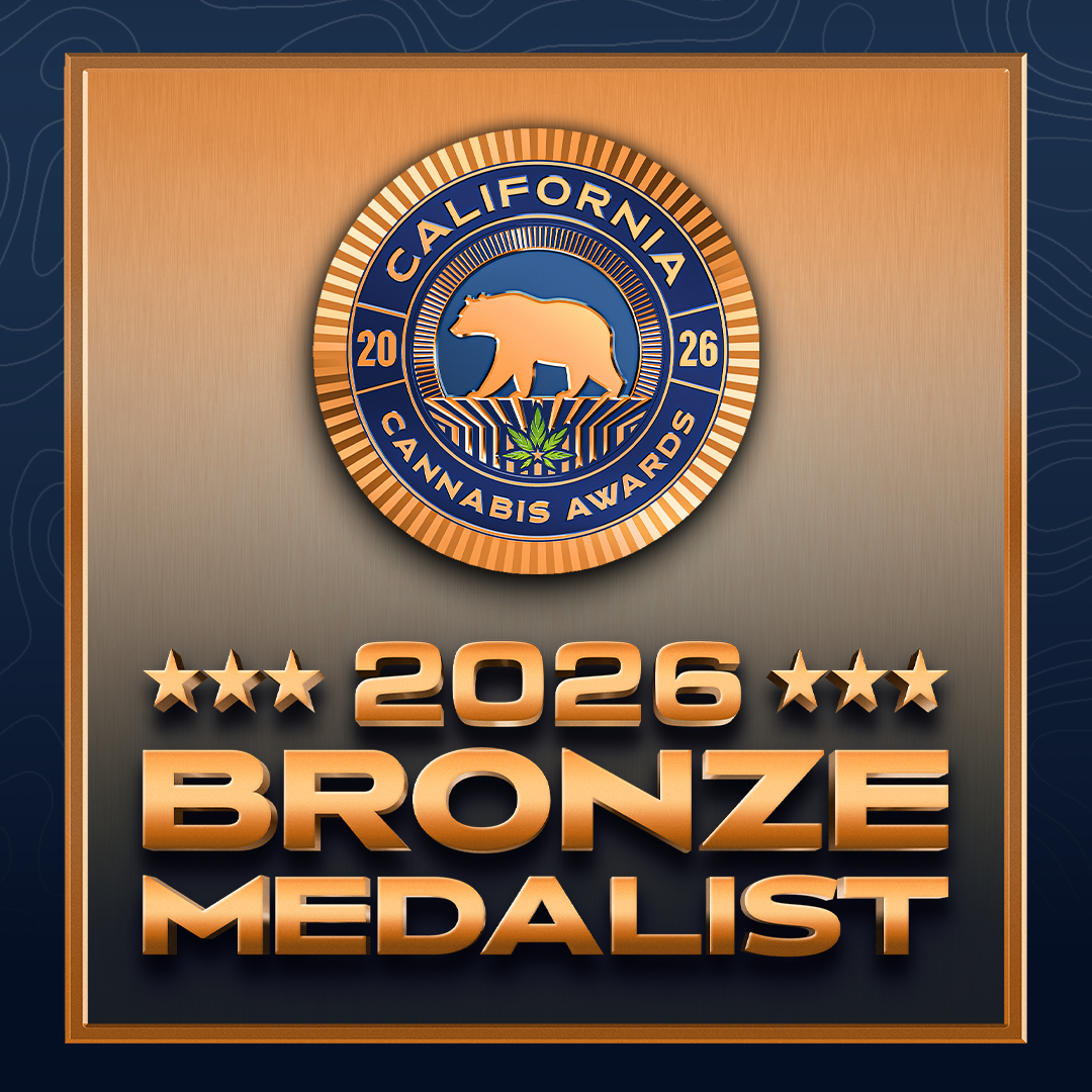 Official 2026 California Cannabis Awards bronze medalist artwork