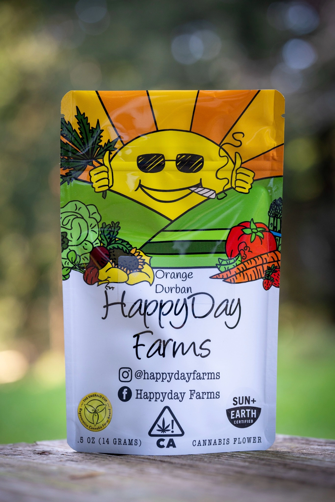HappyDay Farms Orange Durban 14 gram flower bag